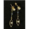 Image 1 : Beautiful Antique Gold Plated &, Pearl Drop Earrings