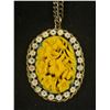 Image 2 : Genuine Antique Celluloid flower Necklace