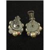 Image 3 : Antique Celluloid Flower Earrings & Pearl Crystal Earrings