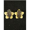 Image 2 : Vintage Pair of Hand Carved Ivory Clip on Earrings