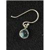 Image 2 : Pair of Sterling Silver with Blue Topaz Stones Dangle Earrings Marked 925
