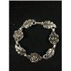 Image 1 : Vintage Sterling Silver Leaves & Roses Links Bracelet Hallmarked & Sterling. Good Condition 20.6gr