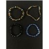 Image 1 : 4 Crystal Beads Stretch Bracelets