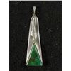 Image 1 : Nice Sterling Silver with Turquoise Stone Free Form Pendant ( tested)  Excellent Condition