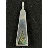 Image 2 : Nice Sterling Silver with Turquoise Stone Free Form Pendant ( tested)  Excellent Condition