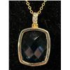 Image 2 : Beautiful Faceted Blue Stone Pendant with Chain Necklace