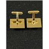 Image 2 : Pair of Gold Coloured Senator With Green BC Jade Cufflinks