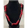 Image 3 : Vintage Red Coral Necklace & Pair of Earrings