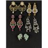 Image 1 : Many Pairs of Vintage Rhinestone Earrings
