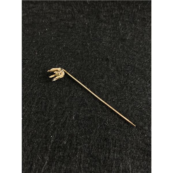 Vintage 14k Gold(tested) Stick Pin, No Stone. 1.40gr