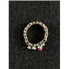 Image 2 : Lovely Vintage Adjustable Size Stretch Ring with Red Stone