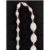 Image 2 : Stunning 1940's Milk Glass Bead Necklace 28" L