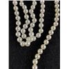 Image 2 : Very Classy, Vintage Hand Knotted Faux Pearl Necklace 23" L with Interesting Double Strand Bracelet