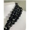 Image 2 : Elegant Black Faceted Bead Necklace Designer. Marked Bernard