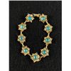 Image 2 : Vintage Gold Tone Flower Necklace with Matching Bracelet
