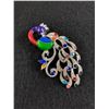 Image 1 : Gorgeous Multi Colour Peacock Brooch. Heavy