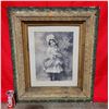 Image 1 : Antique Framed Young Girl Print