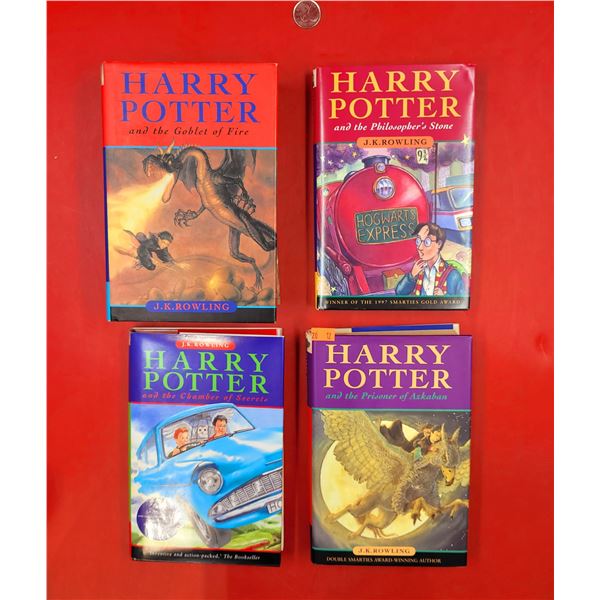 4 Harry Potter Hard Cover Books By J.K.Rowling