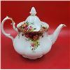 Image 2 : VTG Royal Albert Old Country Roses Fine China Tea Pot w/ Floral Design