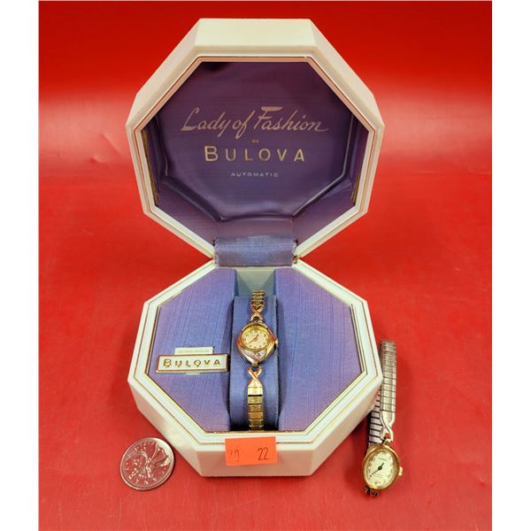 VTG Lady Of Fashion Watch By Bulova & Cardinal Watch