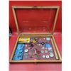 Image 1 : Showcase Full Of Small Metals, Keys, Advertising, Etc.
