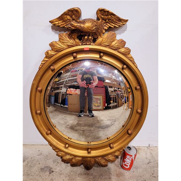 Early 1900's Solid Wood Carved Mirror