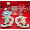 Image 1 : VTG Desk Clock, Plates & Décor Lot
