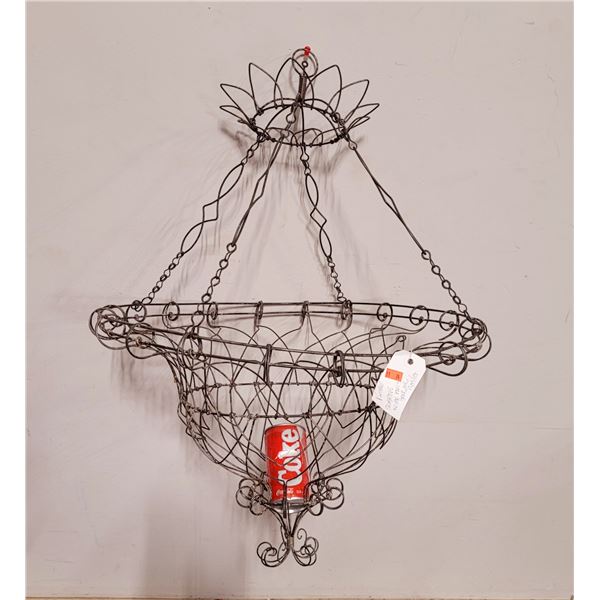 VTG Primitive Wire Twist Hanging Basket