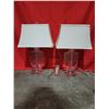 Image 1 : Pair of Heavy Glass Lamps