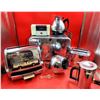 Image 1 : VTG Kitchen Supplies (Sunbeam Knife Sharpener, General Electric Toaster Oven, Metal Breadbox, etc.)