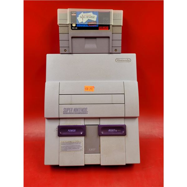 VTG Super Nintendo Entertainment System & Super Solitaire Game