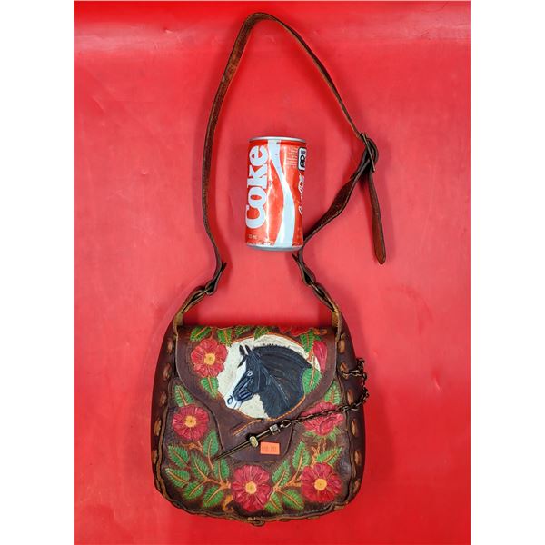 Handmade Leather Art Horse Purse