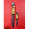 Image 2 : Carved Antler Knife Set w/ Sheath Made in Germany