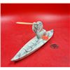 Image 1 : Stone Inuit Whale Hunter Sculpture