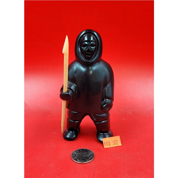Stone Inuit Hunter Sculpture