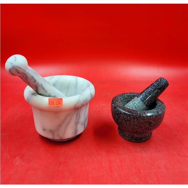 2 Mortar & Pestles (Marble & Stone)