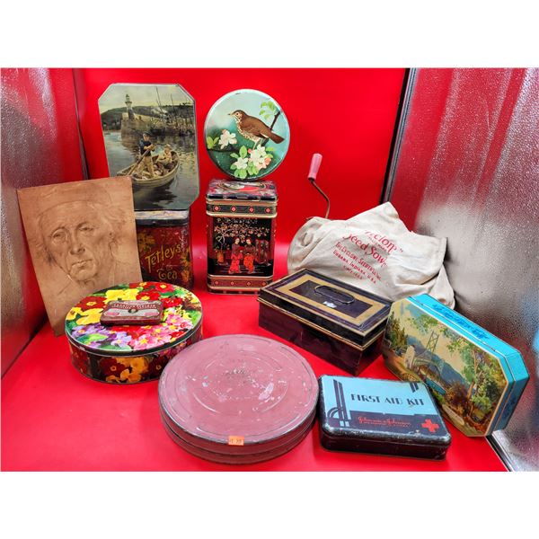 Large Lot Of VTG Tins