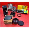 Image 1 : Kodak Pocket Instamatic Camera, Brownie Starflash Camera, Camera Lenses, & Carrying Cases