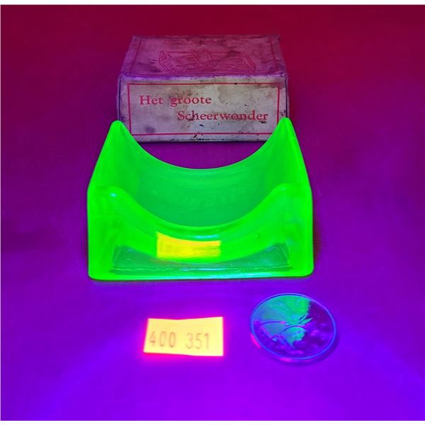 VTG Scheerwonder Uranium Glass Razor Hone/Sharpener