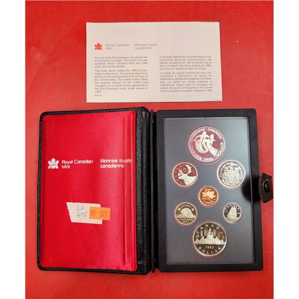 Royal Canadian Mint Proof Set of Canadian Coinage w/ 1983 Silver & Nickel Dollars