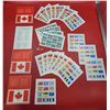 Image 1 : Assorted Canadian Stamp Sheets (Provincial Flags, Commemoration of O' Canada, etc.)