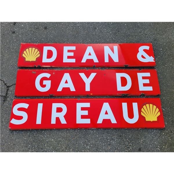LG VTG 3 Piece Porcelain Shell Gas Station Sign