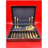 Image 1 : Gold-Coloured Cutlery w/ Storage Case