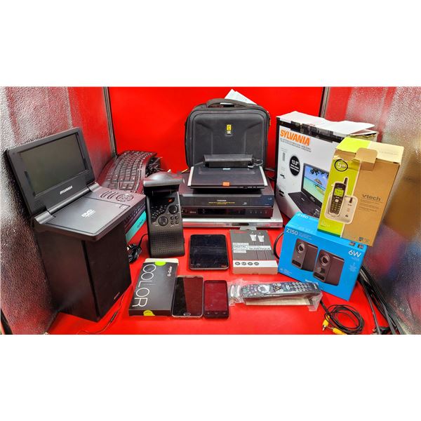 Sylvania DVD & Media Player, Z150 Logitech Speakers & Electronic Lot