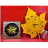 Image 1 : Settler Leaf Design Clock & Bulova Watch Clock