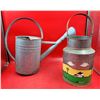 Image 1 : 2 VTG Galvanized Metal Watering Cans