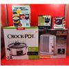 Image 1 : Crock Pot Slow Cooker, Holmes Heater, 2 Chocolate Fondue Sets & Hamilton Beach Sandwich Maker