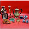 Image 1 : Misc. VTG Lot Including Brass Teapot