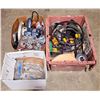 Image 1 : Assorted Tool & Hardware Lot w/ Safety Goggles, Ryobi Circular Saw, DeWalt Charger, & More