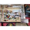 Image 2 : VTG Miscellaneous Lot w/ Auto Bridge Game, Cigar Boxes, Coleman Lantern, & Gillette Razor Box